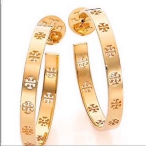 Tory Burch pierced T logo earrings